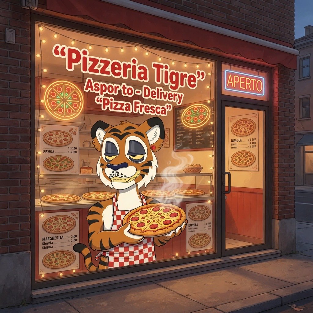 Some pizza chefs are real tigers in their profession