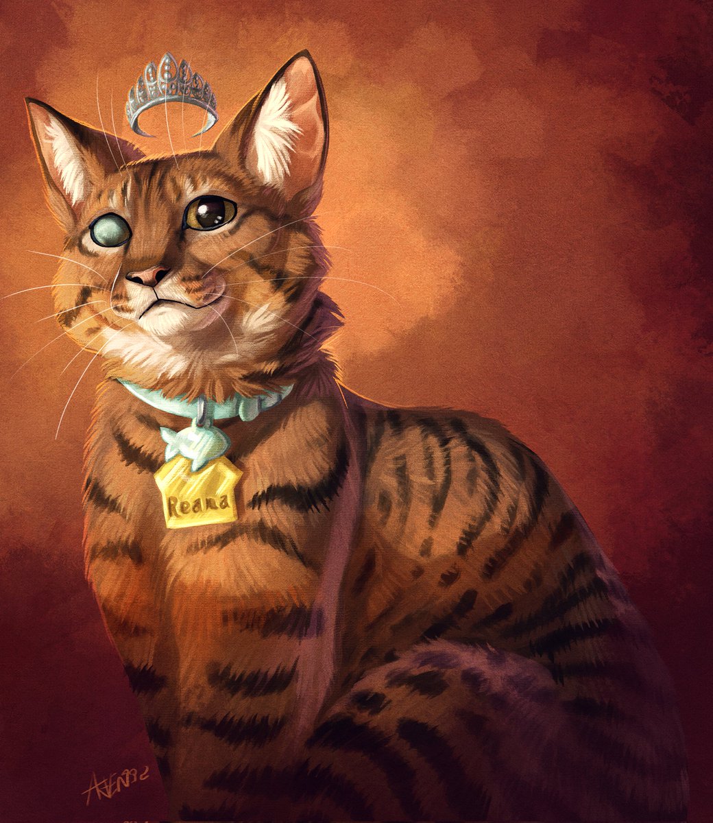 Crea___Art's tweet photo. Yesterday I sadly had to say goodbye to my wonderful cat of 18 years. My sweet girl Reana 💕 

Memorial commission by @Panthera_Arven https://t.co/SQHrYczMwy