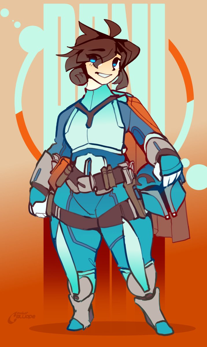 Amber_Calliope's tweet photo. Dani with her new mando gear!
#ocart #commission https://t.co/Bj3EEJDnBV