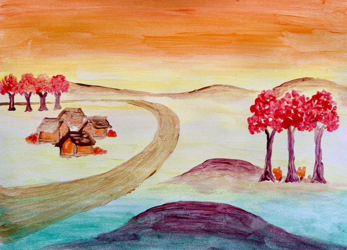 deba_sh's tweet photo. Village #watercolor #painting https://t.co/SiJ1sgTP55