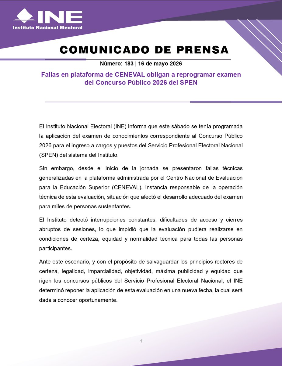 INE MORELOS tweet media