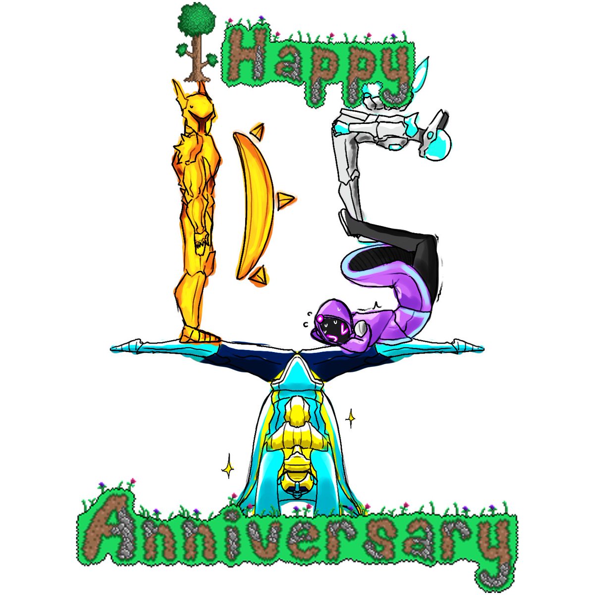 RatKing478960's tweet photo. HAPPY 15TH ANNIVERSARY TO TERRARIA!!!!!!!!!! (ts highkey the best thing ive ever drawn 🥹) #terraria https://t.co/GBSc3fW2x2
