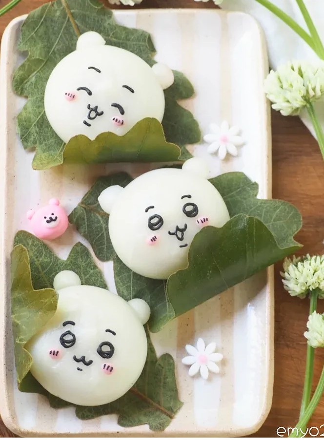 にこにこ(*^-^)柏餅😋