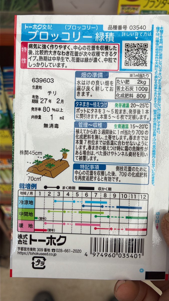 苗ご相談ページ ブロッコリー苗の問い合わせが、何件か来ています。当店、エリア的には