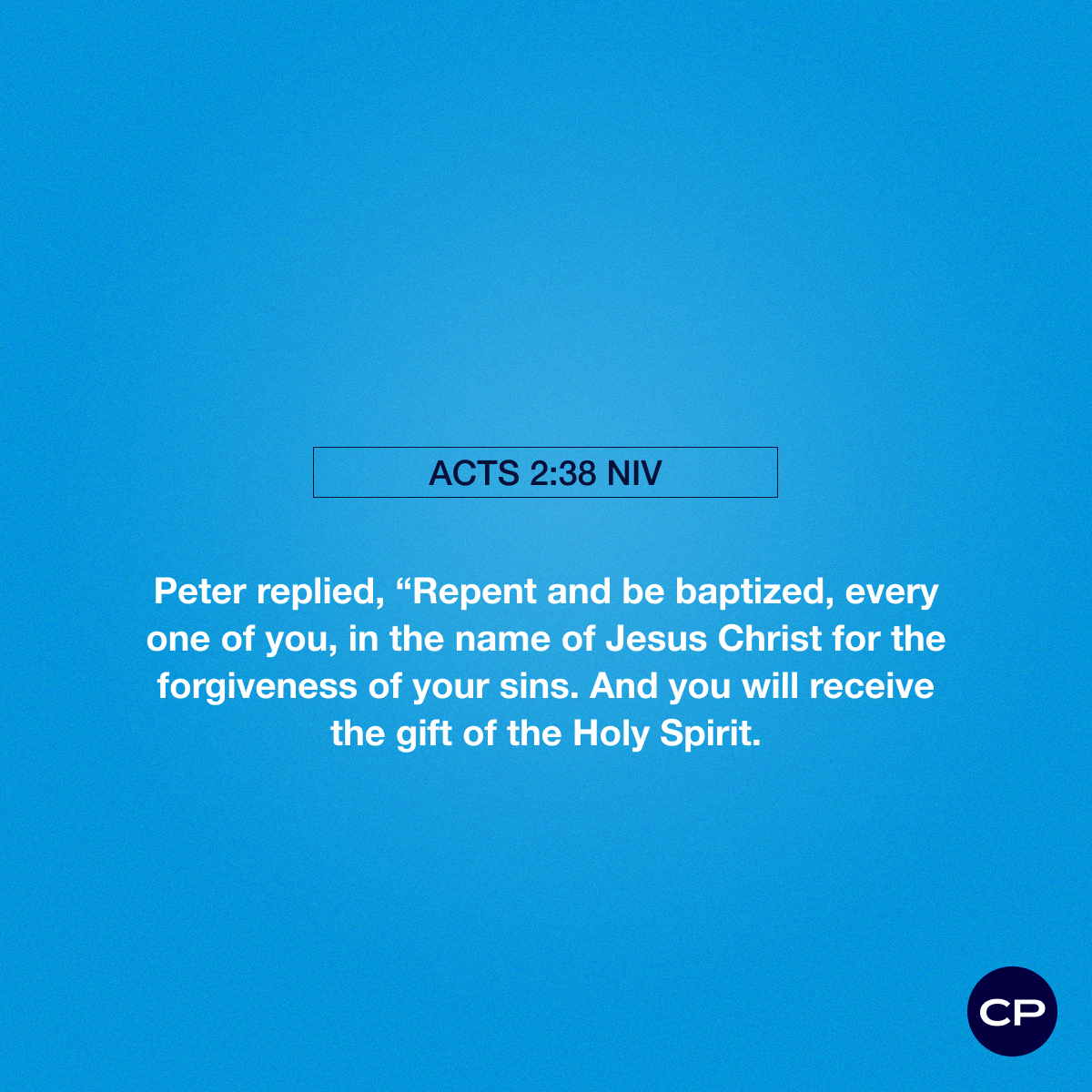 ChristianPost's tweet photo. Peter replied, “Repent and be baptized, every one of you, in the name of Jesus Christ for the forgiveness of your sins. And you will receive the gift of the Holy Spirit. -Acts 2:38 NIV https://t.co/NYLzxeleLT