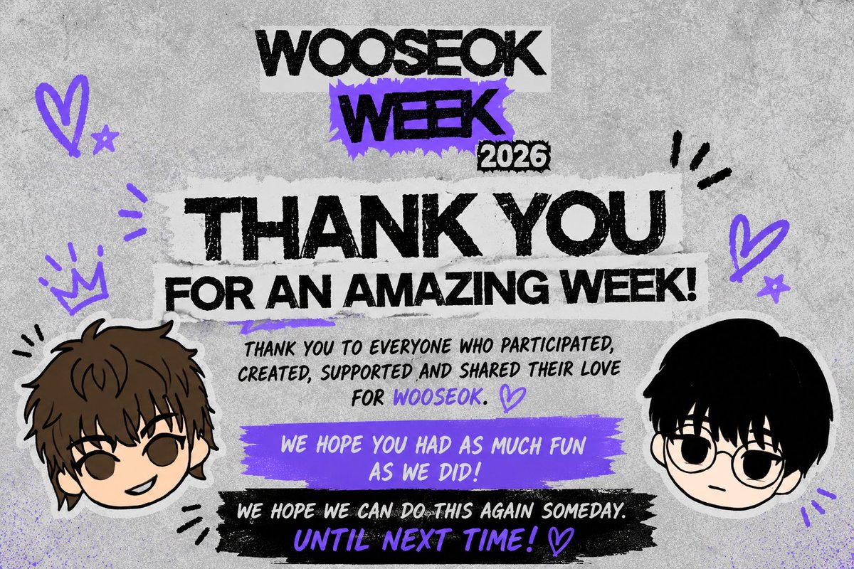 wooseok_week's tweet photo. Thank you so much to everyone who participated in #wooseokweek. Seeing all the art, fics, edits, tweets and love for these two this past week was genuinely so special.🖤

We had so much fun hosting this event and we hope all of you had fun too! 

Long Live Wooseok 🖤❤️‍🔥 https://t.co/dJEbH1vloY