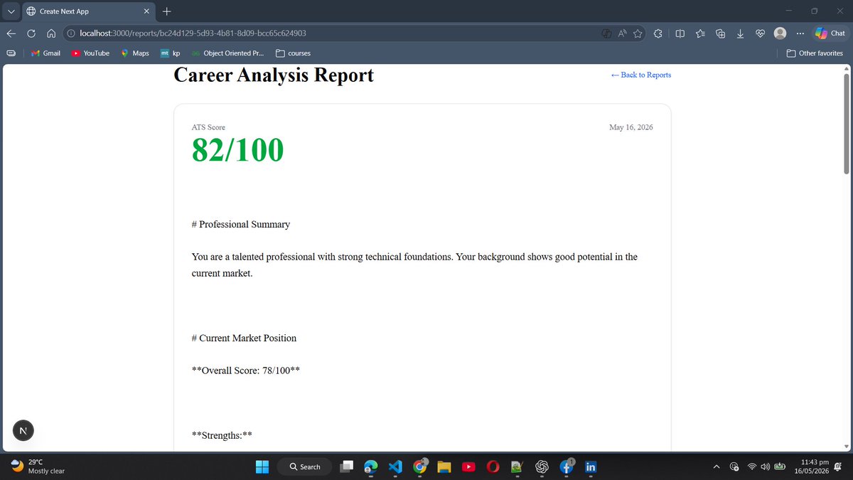 naveed_may's tweet photo. 🚀 Day 3 of Building RoleNorth - My AI Career Advisor SaaS

Just completed the core flow!

Users can now:
→ Sign in with Google
→ Upload PDF/DOCX resume
→ Fill location preferences  
→ Get instant AI-powered career analysis (mock for now)
#buildinpublic #SaaS https://t.co/Cnk8u4KVNE