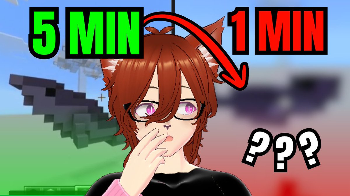 VTMochacat's tweet photo. I FAILED! 😭
I know it, you don't have to tell me. 1 Min is just not enough time to build something in Minecraft.
Video: https://t.co/ltkWnymWWt https://t.co/sx5jbigeDX