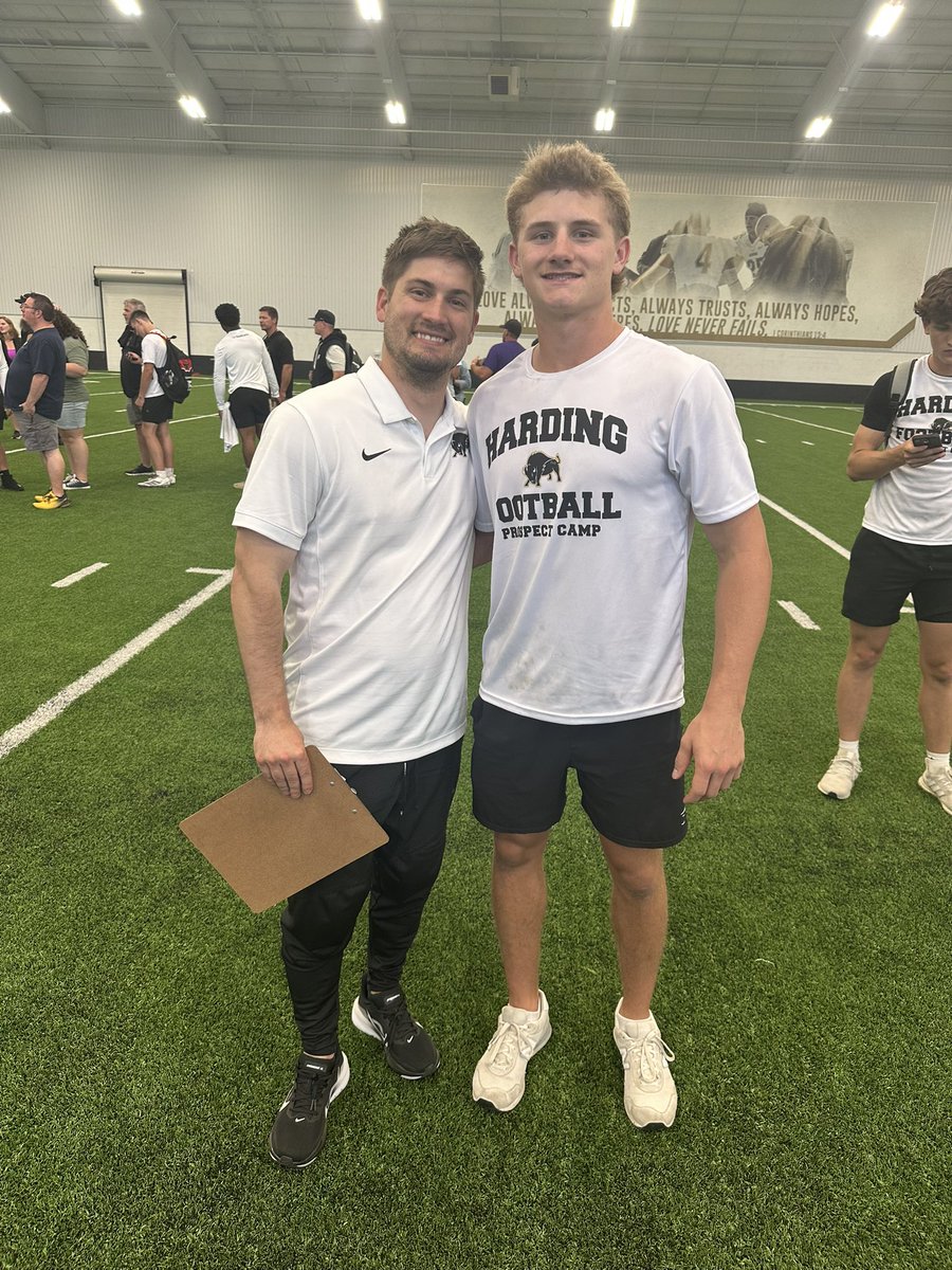 KyleCummings_1's tweet photo. After a great day at camp, I’m thankful to receive an offer from Harding University!
@CoachKellyHU @ltribb3 @nwbruincoach @haydenmaynard14 @Coach_ZacCole @coachsamsFB @RecruitGeorgia @oreginaldstory @CalebSisk_ https://t.co/21VWFuVgLh