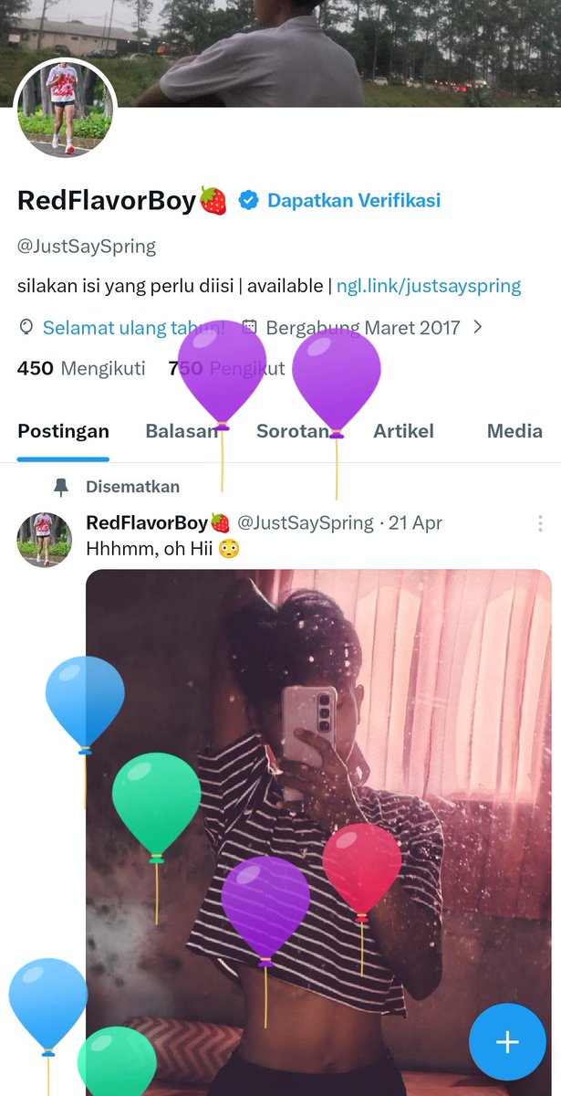 JustSaySpring's tweet photo. Tenang, semua kebagian baloon kok satu-satu 🎉🎉🎊🎊 https://t.co/M5Q6uFMozZ
