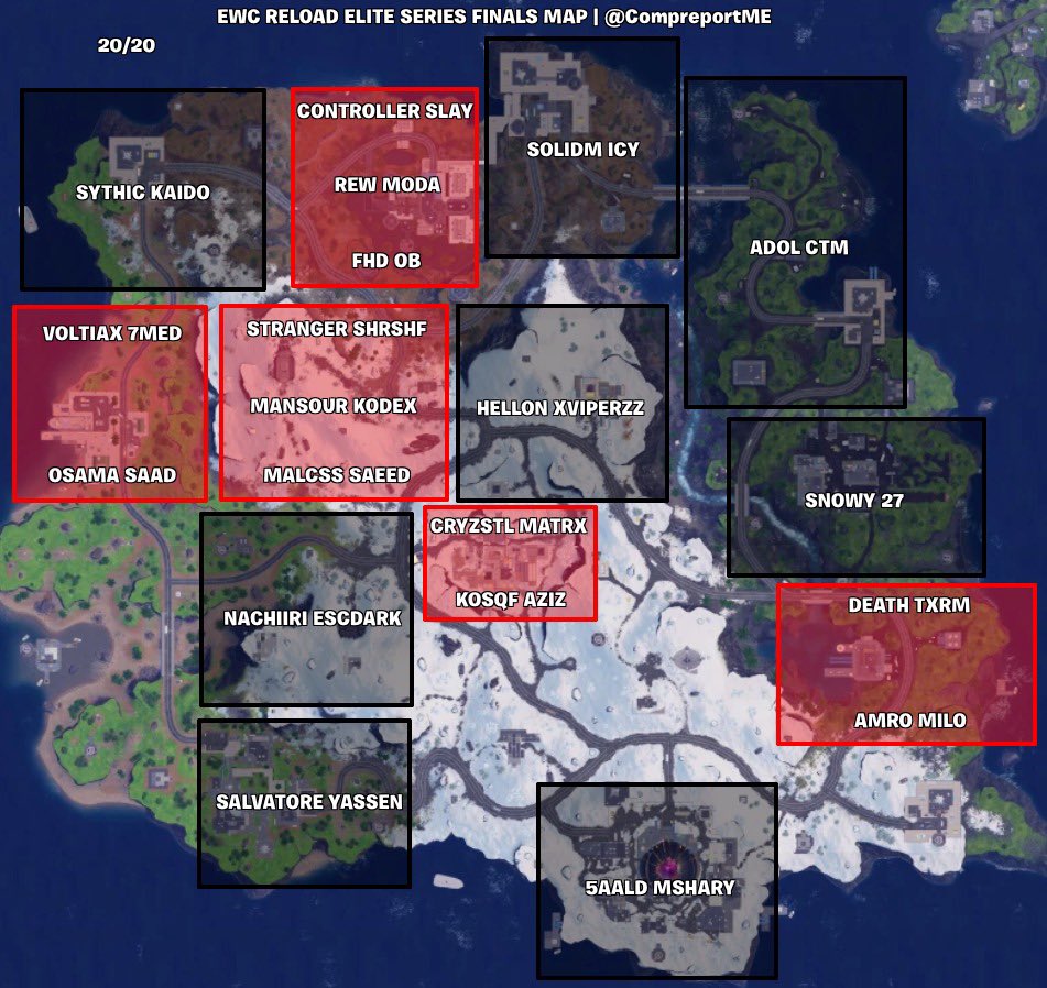 CompreportME's tweet photo. EWC Reload Elite Series Finals Map

🎟️1st Place Qualifies to LAN
💰$14,700
👥20 Duos
⏰6PM KSA / 7PM UAE
🗓️17th May https://t.co/onVnzqs0my