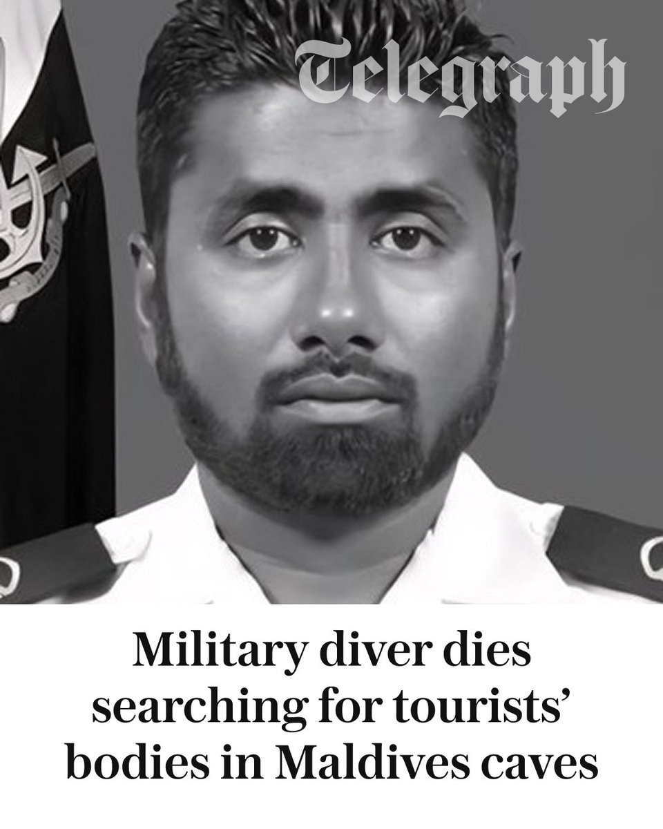 Telegraph's tweet photo. 🔴 SSgt Mohamed Mahudhee is believed to have suffered from decompression sickness while searching for the remains of five Italian tourists

Read more about the tragedy ⬇️

https://t.co/rzzgSj2XXp https://t.co/xGfSPSGK0F