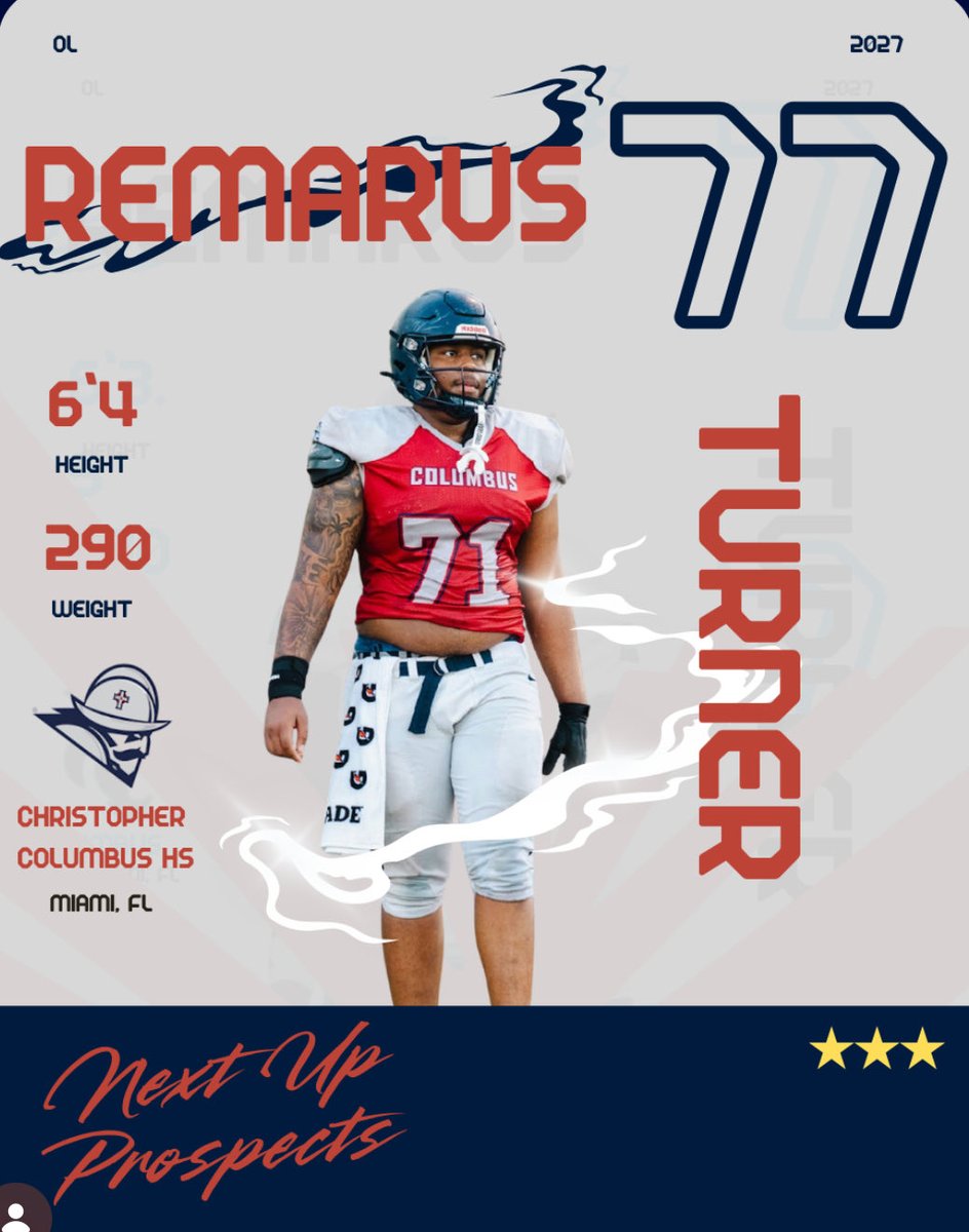 RemarusTurnier's tweet photo. Got a great write up on Instagram by next up prospects
To see go to 305_zj on Instagram 🫡
@CoachCasey_  @CoachJube @ColumbusFtball @JohnGarcia_Jr @Benjamin_Report @247Sports @On3 @GeorgiaStateFB https://t.co/E9IO8ZUtzu