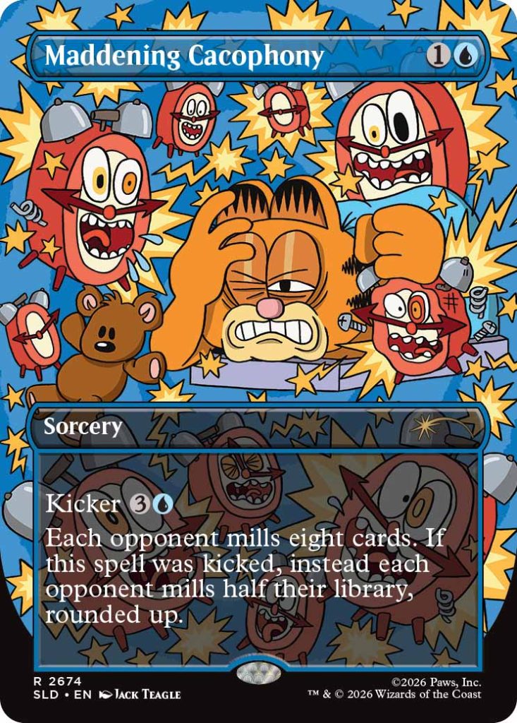 jackteagle's tweet photo. Here's my card for the Magic: The Gathering Secret Lair Garfield collaboration for the MTG Secret Lair CATS ARE THE BEST superdrop!
It feels pretty surreal to make official Garfield art! https://t.co/Fmc1dKoU3v