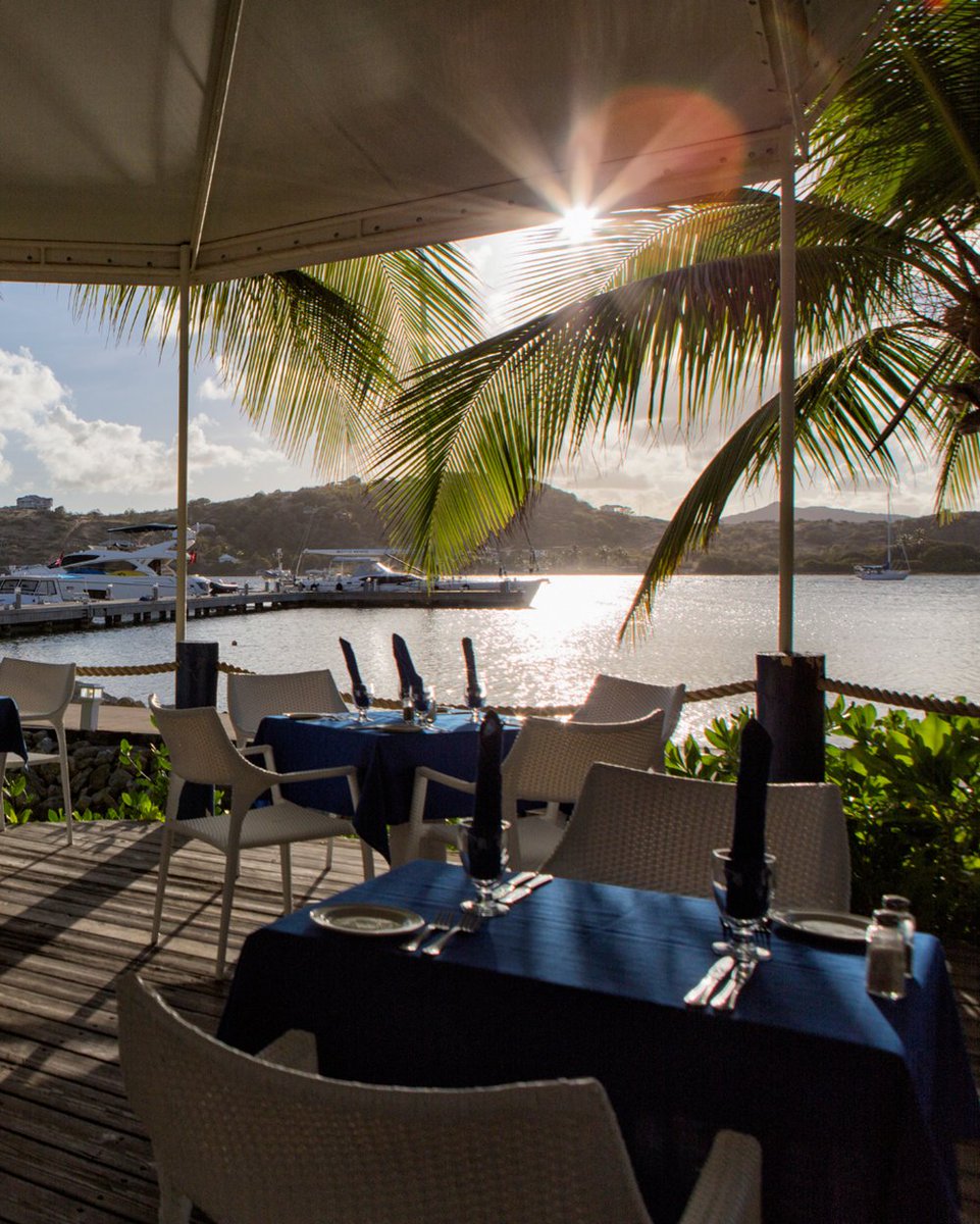 EliteIsland's tweet photo. When your clients ask for memorable waterfront dining, this is the answer.: Sunset Saturday at The Docksider at St. James’s Club Antigua. 🌅 https://t.co/3R226gBWfj