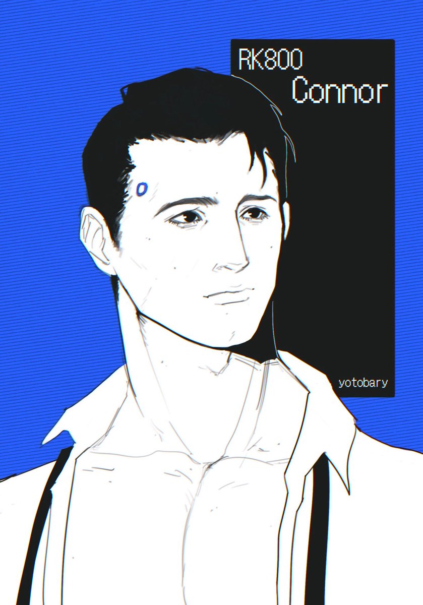 yotobary's tweet photo. Lazy sketch 😛

#DBH #dbhconnor #RK800 #RK900 #detroitbecomehuman https://t.co/MY2bVzeQHN