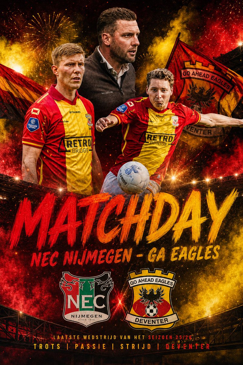 GAE_TillIDie's tweet photo. #matchday de laatste van het seizoen 25/26. #necgae @necnijmegen @GAEagles https://t.co/Ny2imWnayK