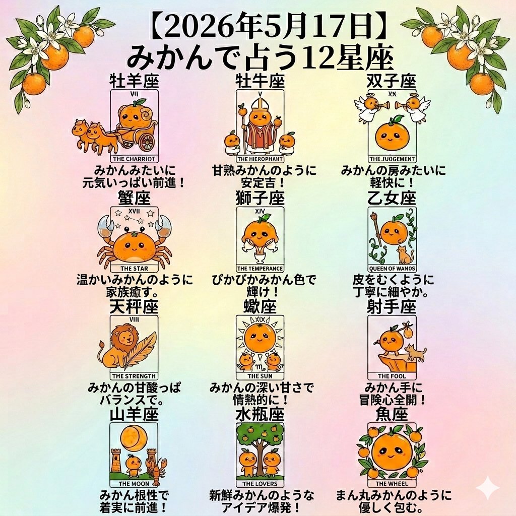 みんなは 何みかん座？😊🍊