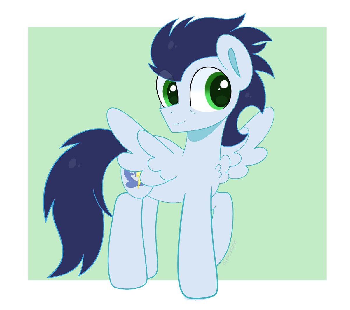 StarBatto's tweet photo. Soarin ⚡️

Stallion practice doodle :3 https://t.co/3RiZCiiumr