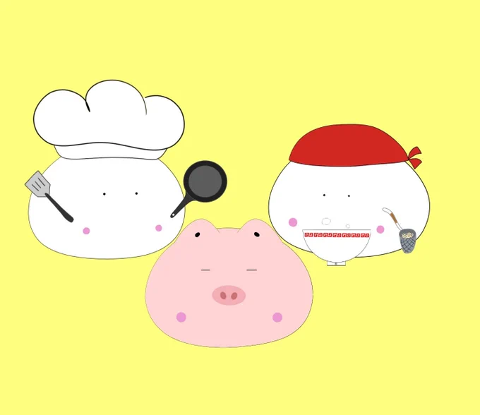 おはちゃーです 今日は何を食べようか 「お肉分けてくださいな」 #イラスト #おはようVtuber