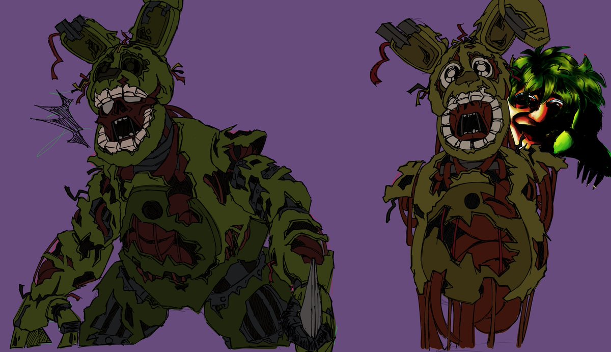 purpleshadowrwq's tweet photo. sketches de springtrap por que lol me gusta springtrap no se si lo han notado lolol
quizás otro día les meta sombras y eso

#fnaf #springtrap https://t.co/HVTDcuK8Q5