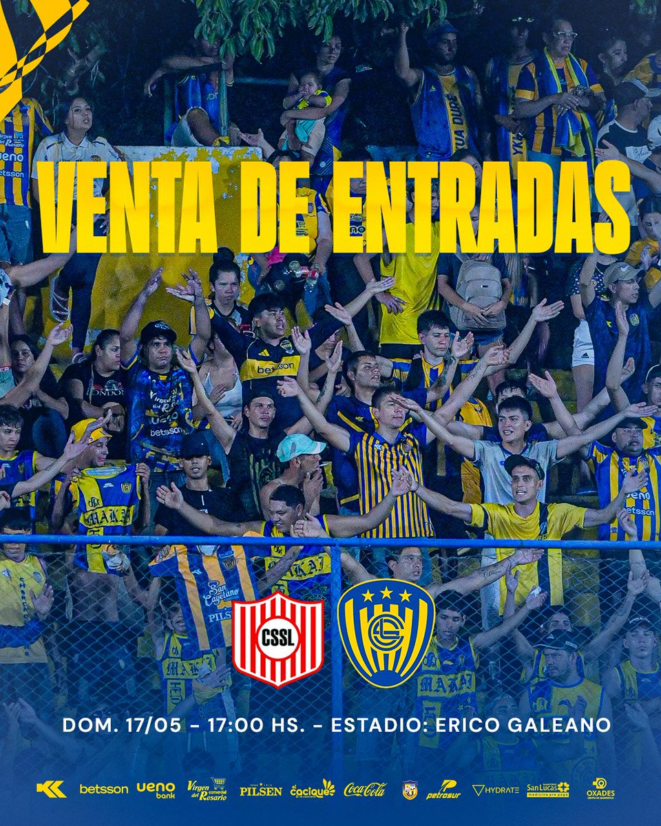 SpLuquenOficial's tweet photo. 💙💛 Mañana juega el Auriazul y vos tenés que estar presente.

Las entradas ya están habilitadas y podés comprarlas de manera online en https://t.co/uL3neYIiQL

¡Todos juntos por Luqueño! 💪🏻🇺🇦 https://t.co/bgcM2nuAoi