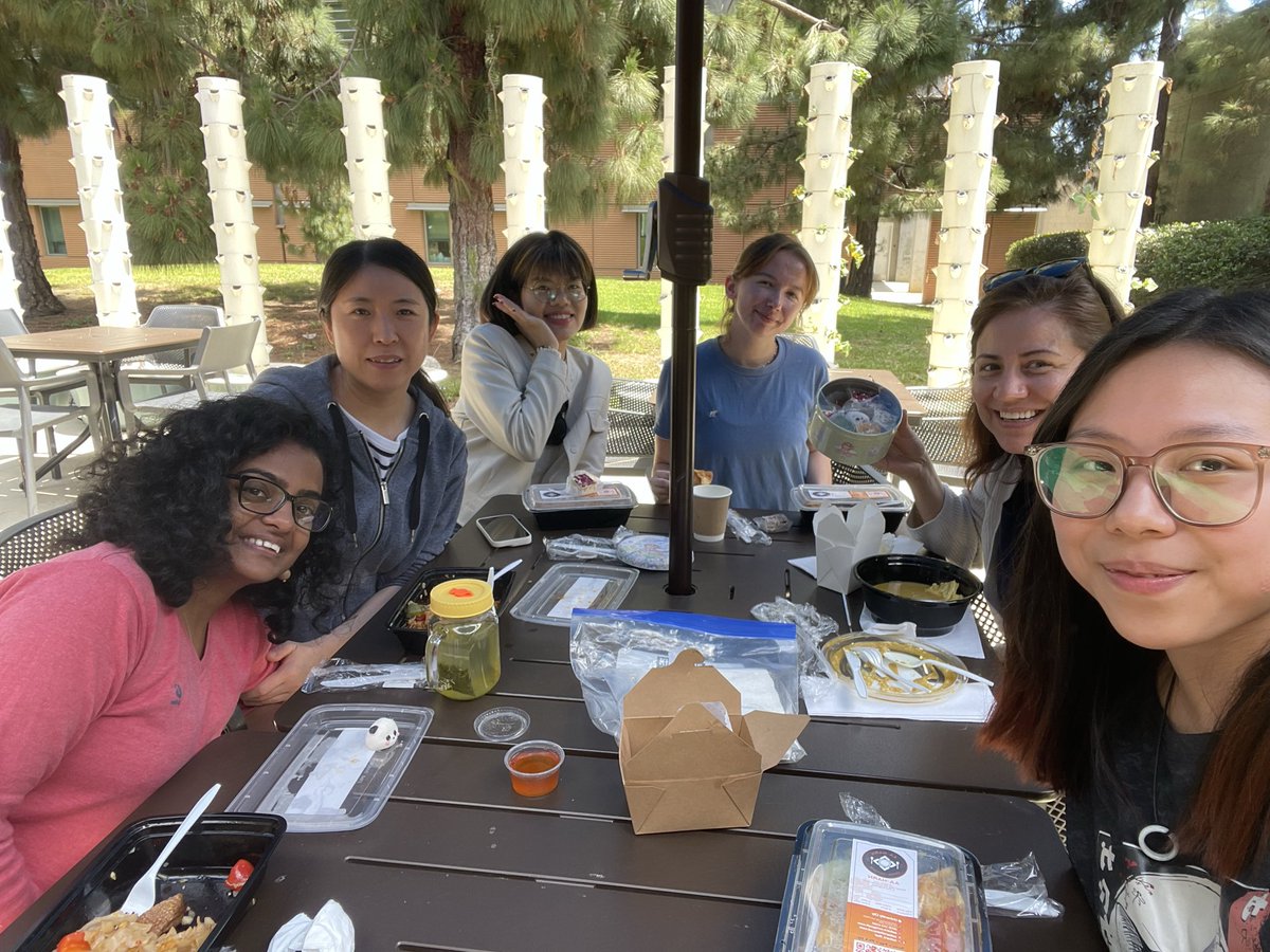 reyes_lab's tweet photo. Thai food for Friday lab lunch ,and Alisa’s return. Thank you Alisa for the cute souvenirs and yummy desserts 
#WomenInStem #ReyesLab https://t.co/utNjKNWM6f