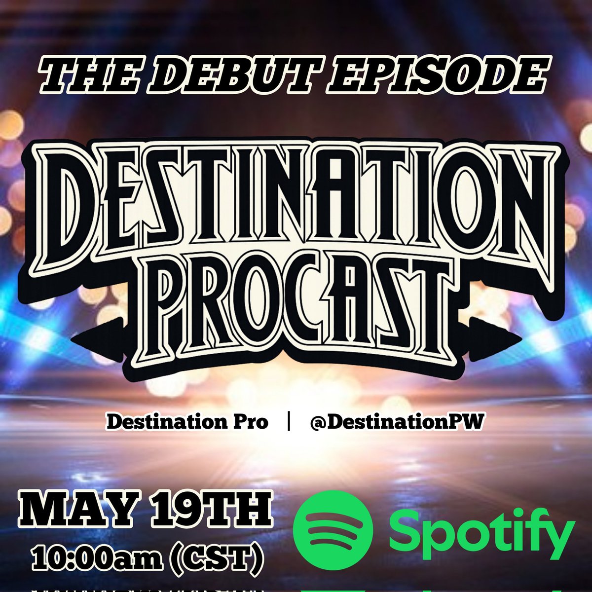 RayReptile's tweet photo. I was having a hard time remembering when the brand new Official Podcast of Destination Pro Wrestling comes out, but thanks to @ShawnMichaels, I won't forget it.

Check out DESTINATION PROCAST this Tuesday, May 19th, at 10am (CST) on Spotify.

@pw_destination https://t.co/y4Syj62LA6