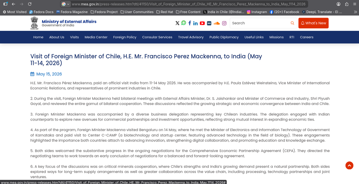India in Chile tweet media