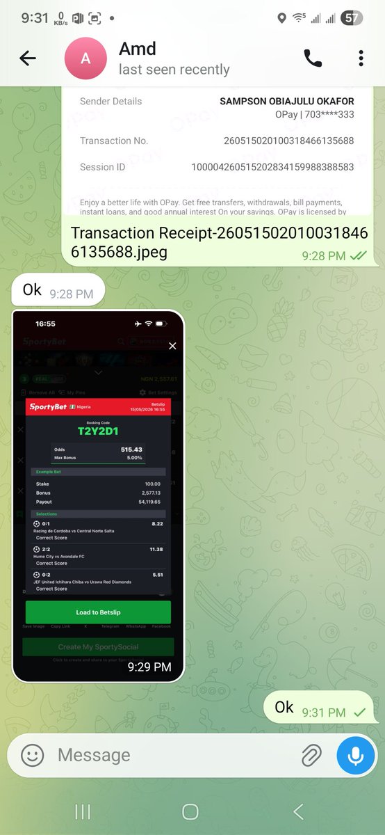 SampsonOkafor2's tweet photo. @Amuludun_fyp This AMD of a guy sammed me 15k yesterday last night. His correct score fixed match na fake. https://t.co/vYuDVx3dJR