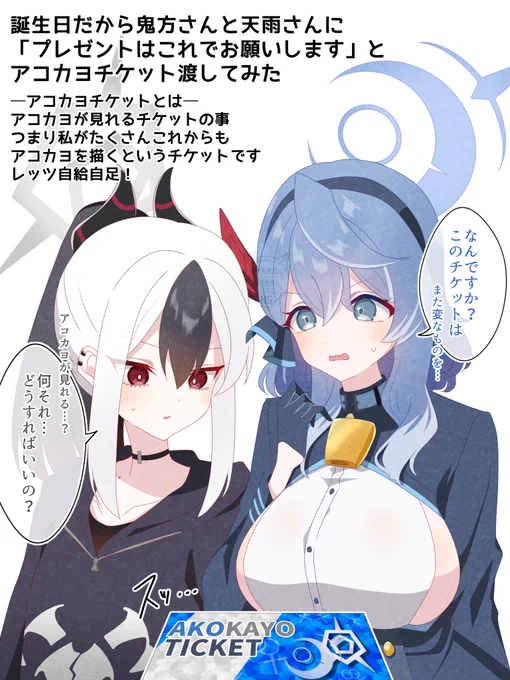 自分へ

誕生日おめでとう
プレゼントのアコカヨです
これからもたくさん描いてね

自分より 