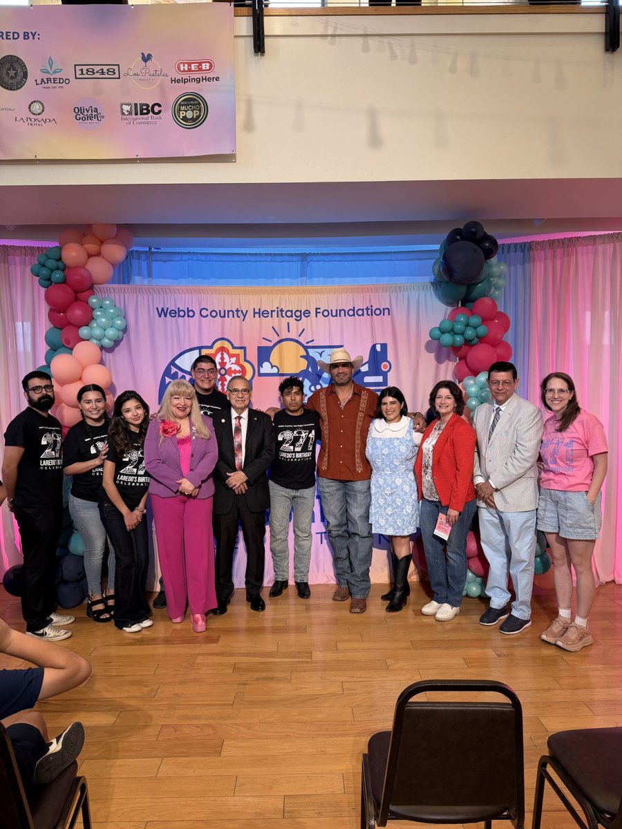 JudgeTano's tweet photo. Happy 271st Birthday to Laredo! Proud to celebrate the history, culture, and resilience that continue to make our community special.
Thank you to the Webb County Heritage Foundation for organizing today’s celebration. 🎉 https://t.co/s0xCYyRMSz
