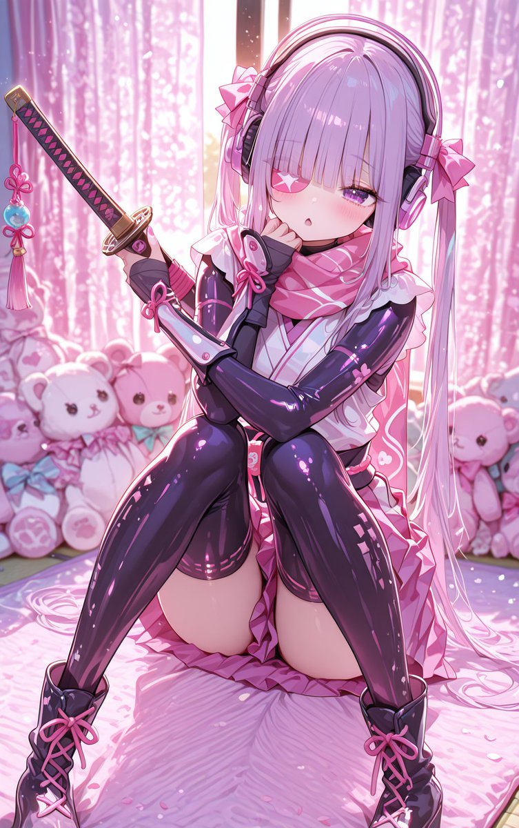 Coharrie_AI's tweet photo. ���ょいポンコツ忍者ちゃん(眼帯ちゃん)

「皆様、おはようございます🐷
今日は忍者勤務です。
任務は、誰にも気づかれずに潜入すること。

でも新しい靴がキュッキュ鳴るので、
すでに忍者として終わっています……」 https://t.co/eUkBD5lAN9