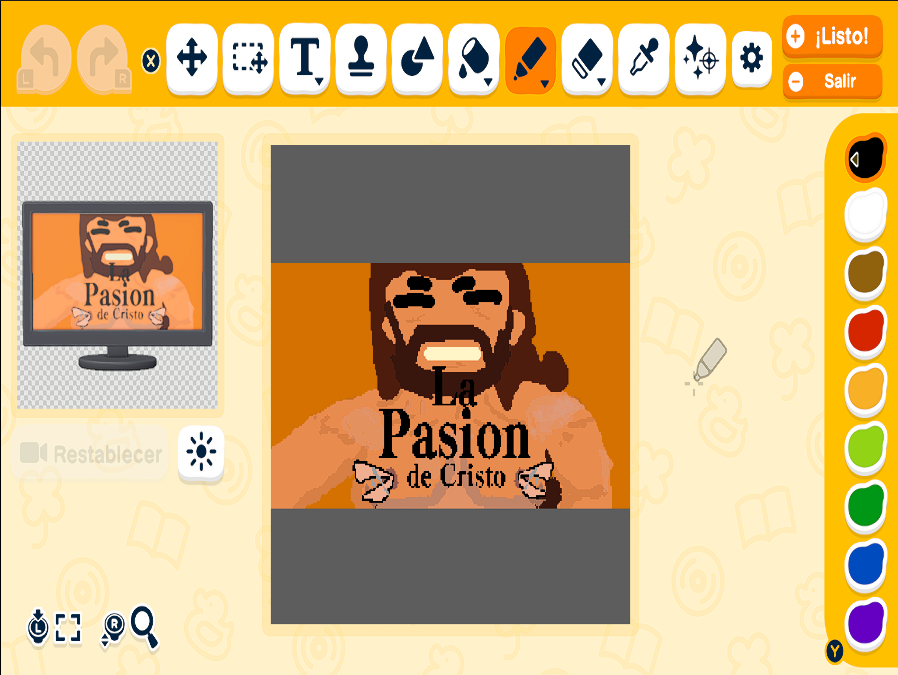 Mei274866147571's tweet photo. Encontre este poster promocional de la pasion de Cristo, me conmovio tanto que quise hacerla a mano en el tomodachi life y parece que a los mii's les ha encantado  :> aunque siento que se parece un poco a @JordiWild  bendiciones. https://t.co/vLuSuqFsgA