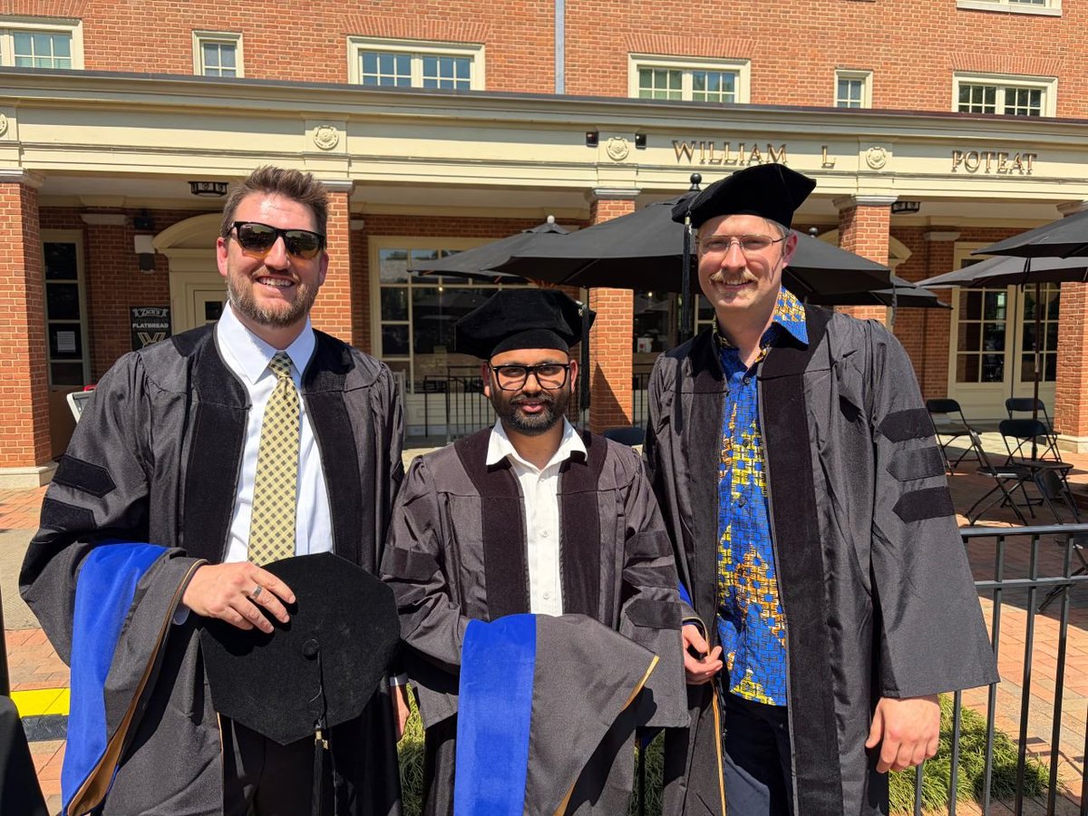 salsb's tweet photo. Congrats to our three new physics PhDs; Drs. Carlson, Corak, and Dhakal! (Dr. Corak defended last summer, the others this Spring) https://t.co/iZvo5DUtrw