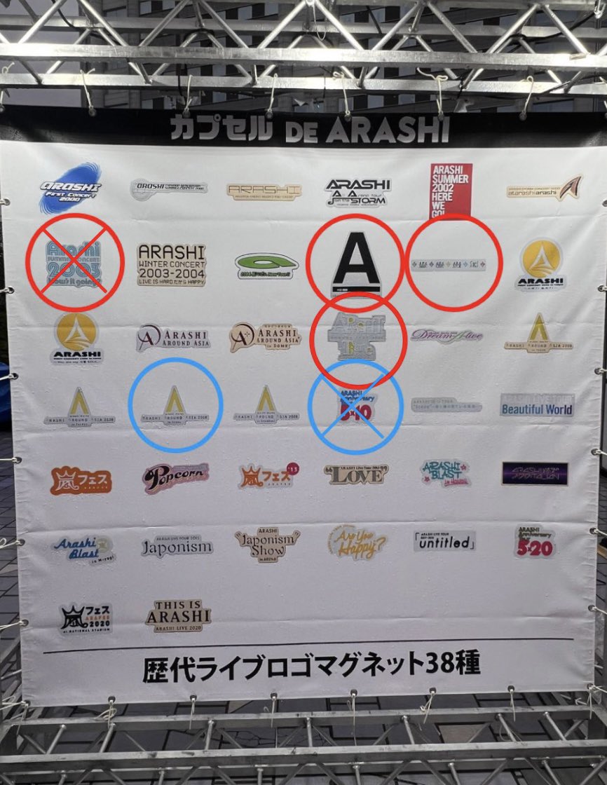 We are ARASHI 嵐 カプセルトイ カプセル DE ARASHI 歴代ロゴ
