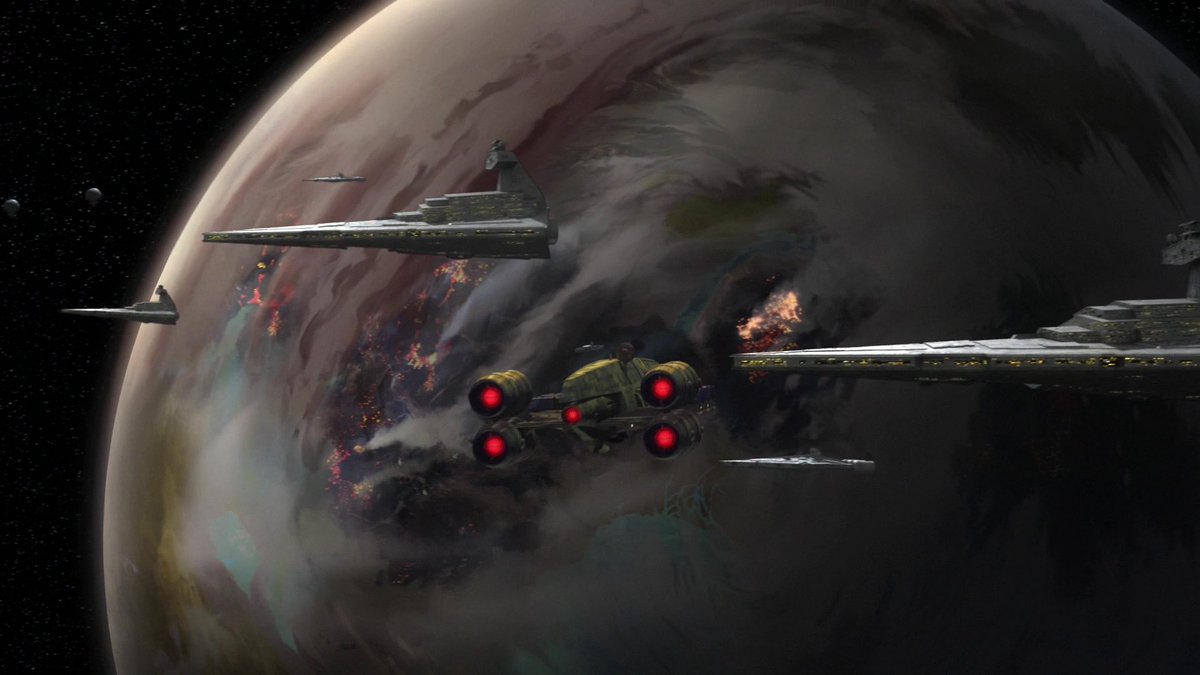 MegaXTheGamer's tweet photo. @PaulAnleitner The performance is great, I like that he’s trying to appeal to Mando but bro is LYING OUT OF HIS TEETH! Look at Lothal for example. They mined the planet for all its resources and drafted all of the residents into weapons manufacture. Also look at Kashyyk. https://t.co/JiZD9mhRay