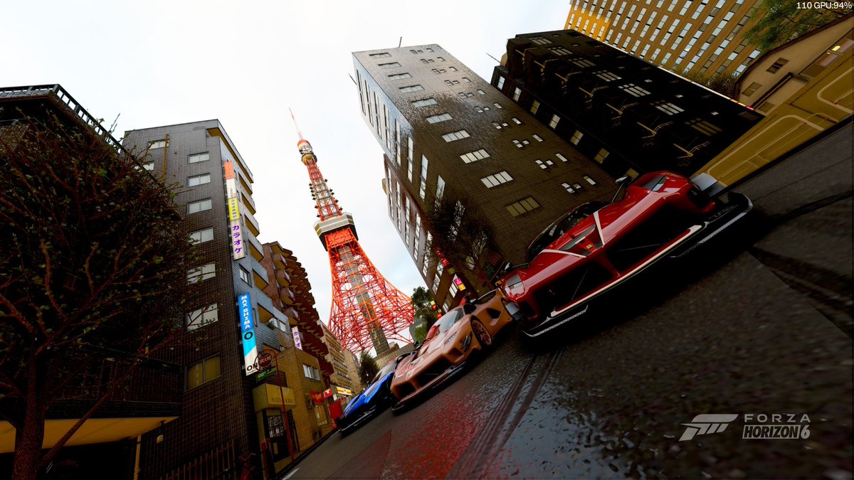 justzemo's tweet photo. Nippon w/ the convoy #forzahorizon6 #forza #tokyotower @ForzaHorizon 🌸 https://t.co/eksBwPEpjc