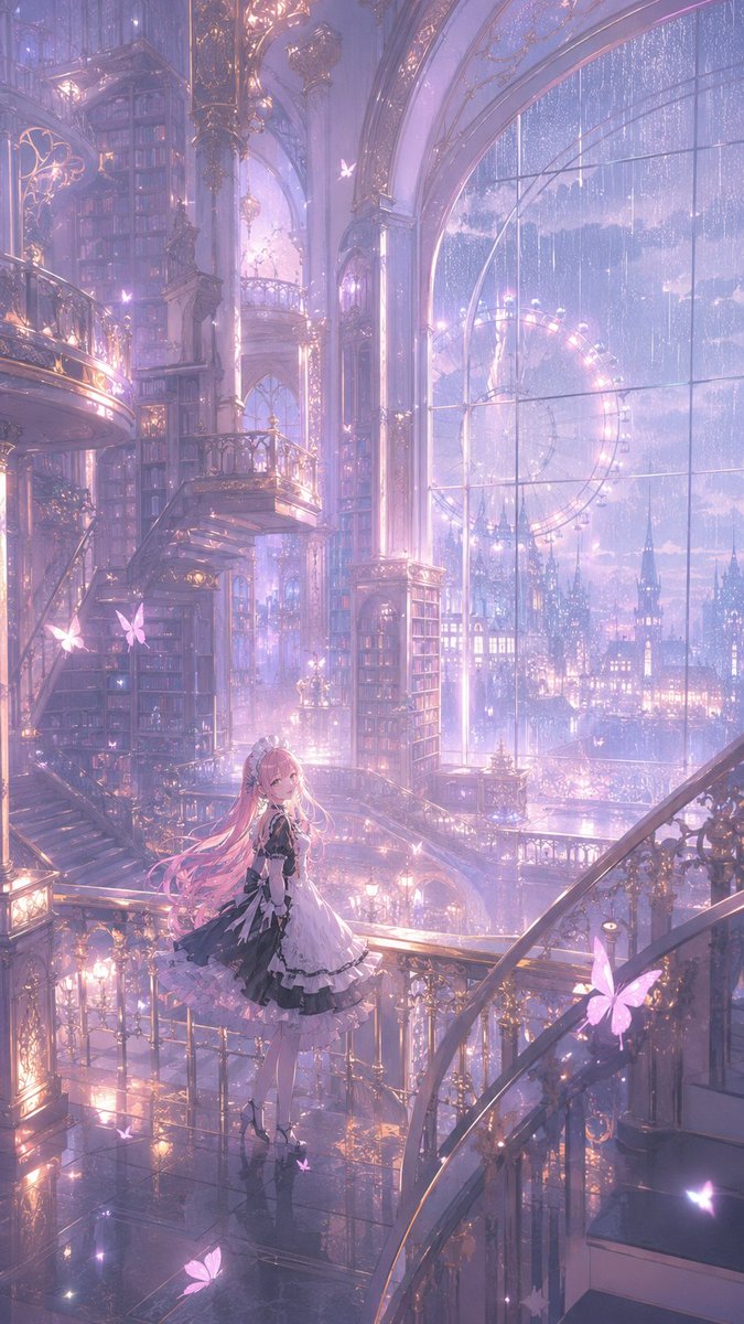 Magical Gothic Library Balcony