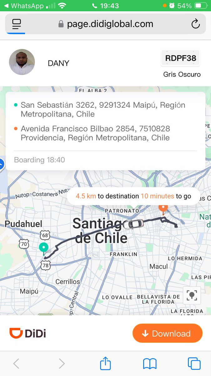 GATITOSCHILENOS's tweet photo. @chile_didi NINGUNA SOLUCIÓN ÈL CONDUCTOR SE HIZO HUMO CON LOS 2 ENVIOS @chile_didi @SERNAC @Carabdechile https://t.co/X3nOkrwhPx