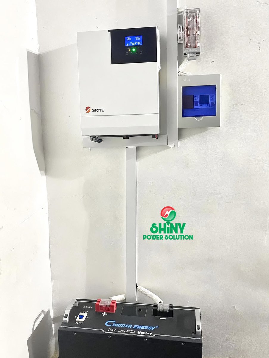 ShinypowerX's tweet photo. Installation of 3KVA inverter paired with 2.5khw lithium Battery &amp; 715watt 2units
Location: Lagos
Price: 1.8 Million 
Payment on site ✅ https://t.co/L7PIM2aKxh