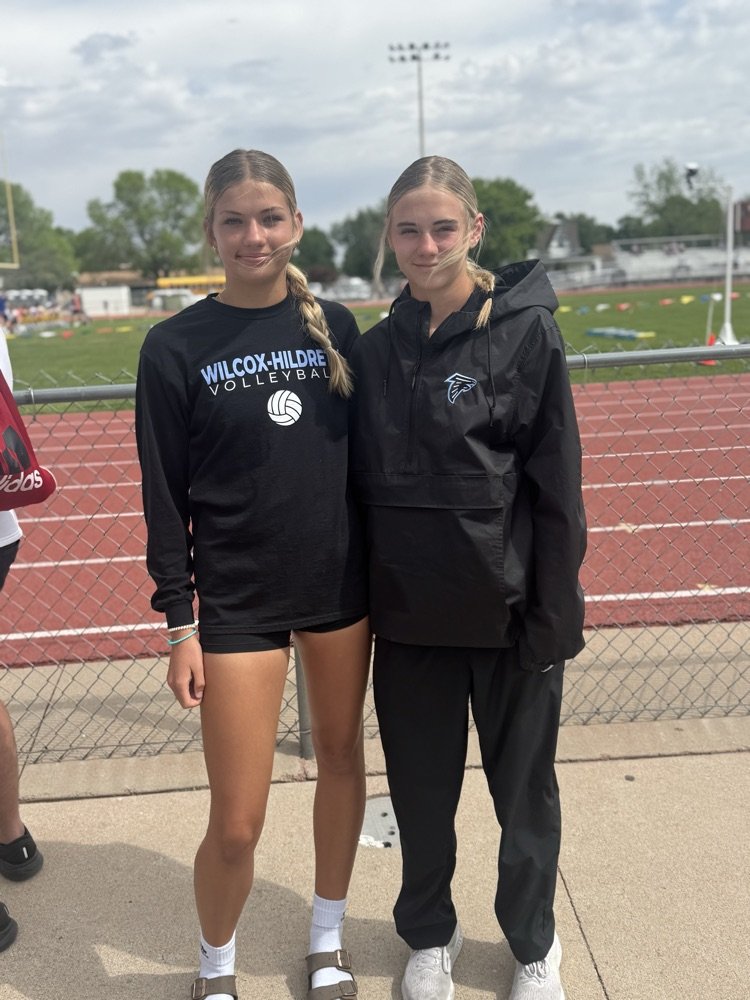 whfalcons's tweet photo. Elsie Donley secures a medal at the JH State Track and Field meet, clearing 4'10" in the high jump and finishing in 8th place! Ellie Blank finished 10th in triple jump, missing the finals by just one place! Congratulations Elsie and Ellie on a great day and season! https://t.co/sDpH9NlQpY
