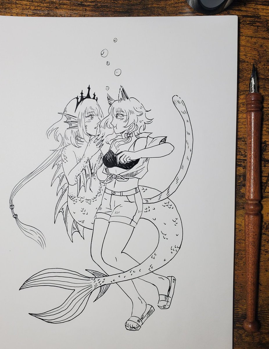 _museless_'s tweet photo. Day 16 #mermay #castocipher https://t.co/NNM8NonLyV
