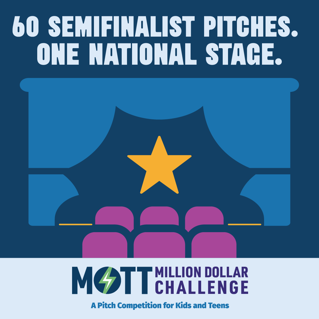 afterschool4all's tweet photo. From bold ideas to a national stage 🚀 The kids and teens behind the 60 semifinalist pitches are heading to Flint, MI, this June!

Follow along: https://t.co/LF0BfV0ysU #MottMillion https://t.co/dy98m4q3bf