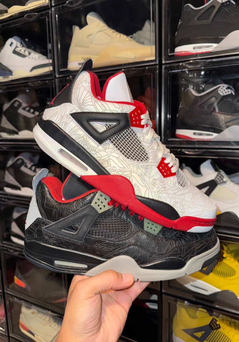 houseofheat's tweet photo. Air Jordan 4 "Laser" Pack Drops Spring 2027! 🔦 https://t.co/APdtolxifS