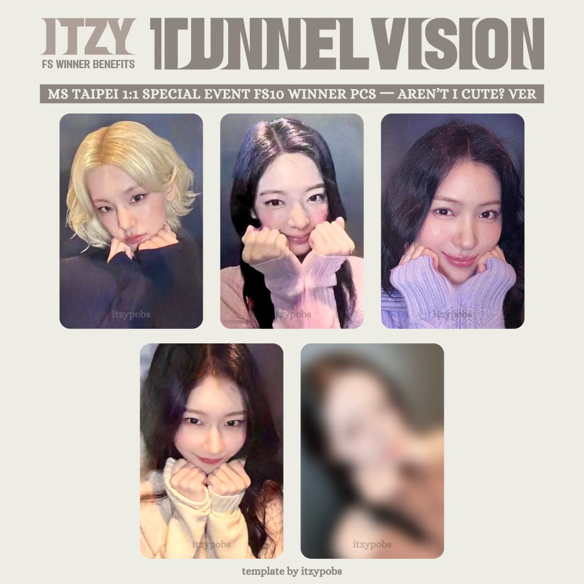 ITZY トレカ MAKESTAR 台北 サイン会 10枚セット ITZY OFFICIAL TUNNEL VISION ALBUM MAKESTAR TAIPEI TAIWAN POB