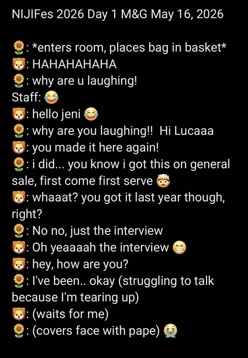 misawkward's tweet photo. Looking back, I wasted precious seconds because I was holding back my tears 🥲 I'm just so happy to meet him again when I really needed it 🥹💛

But this guy laughed as soon as I entered the booth 🙂‍↔️

#lucakaneshiro #NIJIFes2026_Day1 #にじフェス2026_Day1 https://t.co/WHim21C0NF