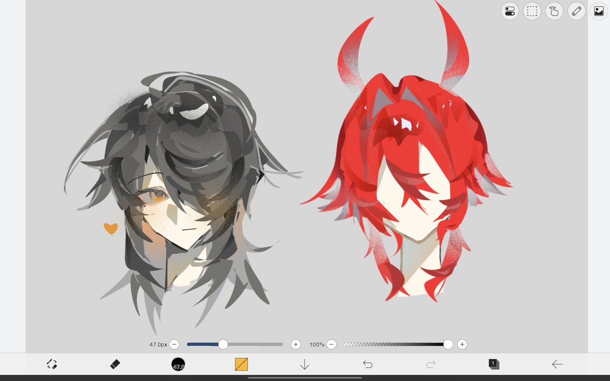 huf8l06's tweet photo. I lied about drawing and drew human hair instead, sorry :p https://t.co/E1RmdSRb3h