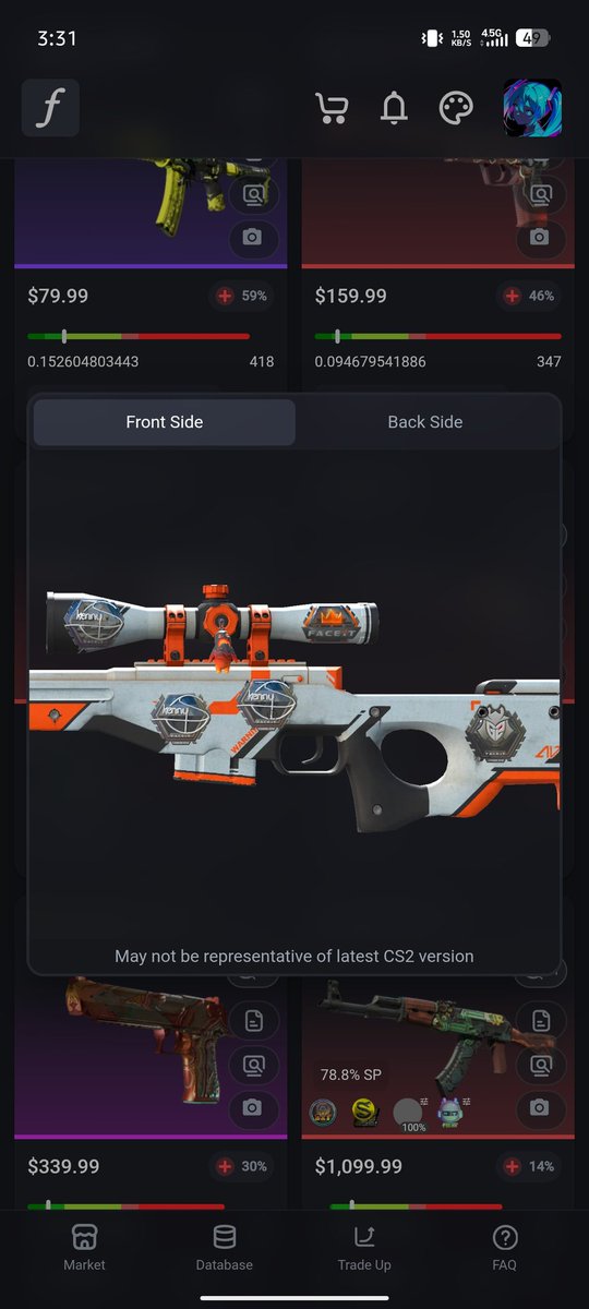 WhoRei_'s tweet photo. @Drepz_ nothing crazy but i love this craft asiimov with kenny london foil https://t.co/Gpp4xlKi6d