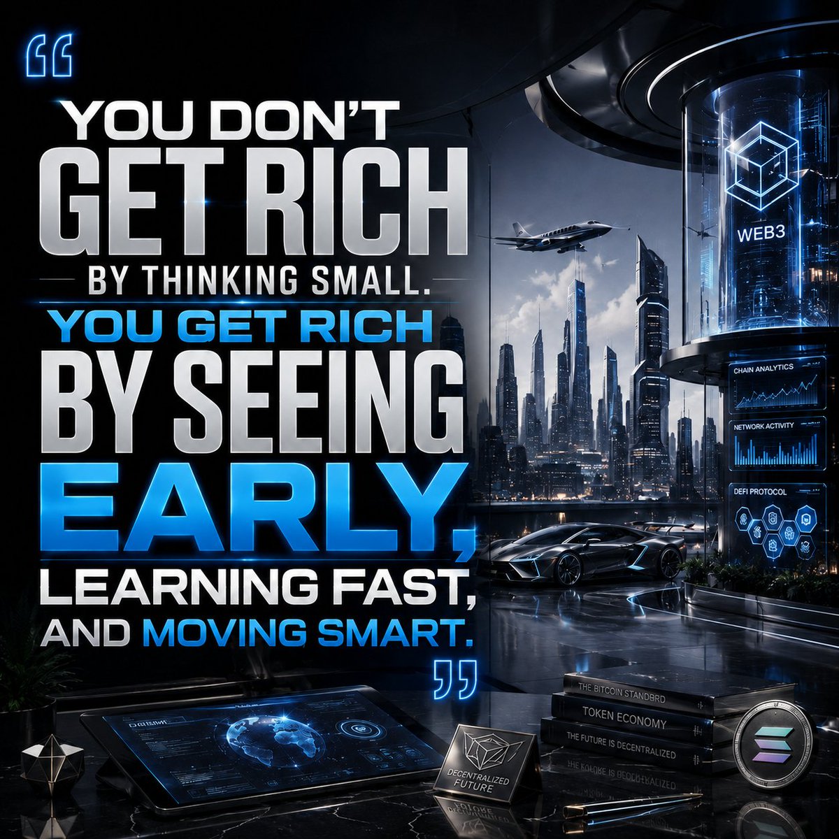 KavianCoin's tweet photo. Think poor, chase noise.
Think rich, build value.
#Web3Mindset #CryptoQuotes #BuildDifferent #FutureOfWealth https://t.co/zgSCZedoP7